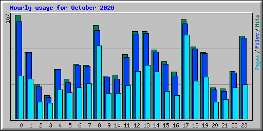 Hourly usage for October 2020